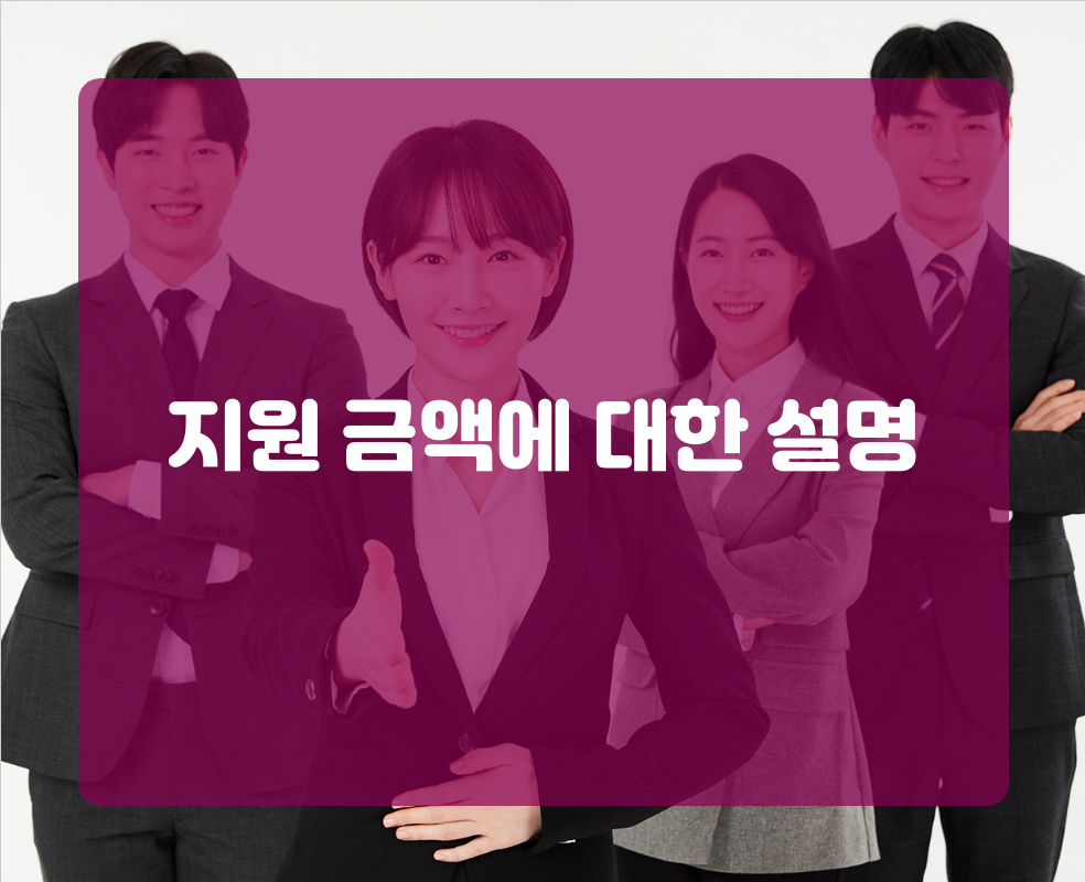 지원 금액에 대한 설명