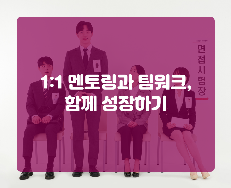1:1 멘토링과 팀워크, 함께 성장하기