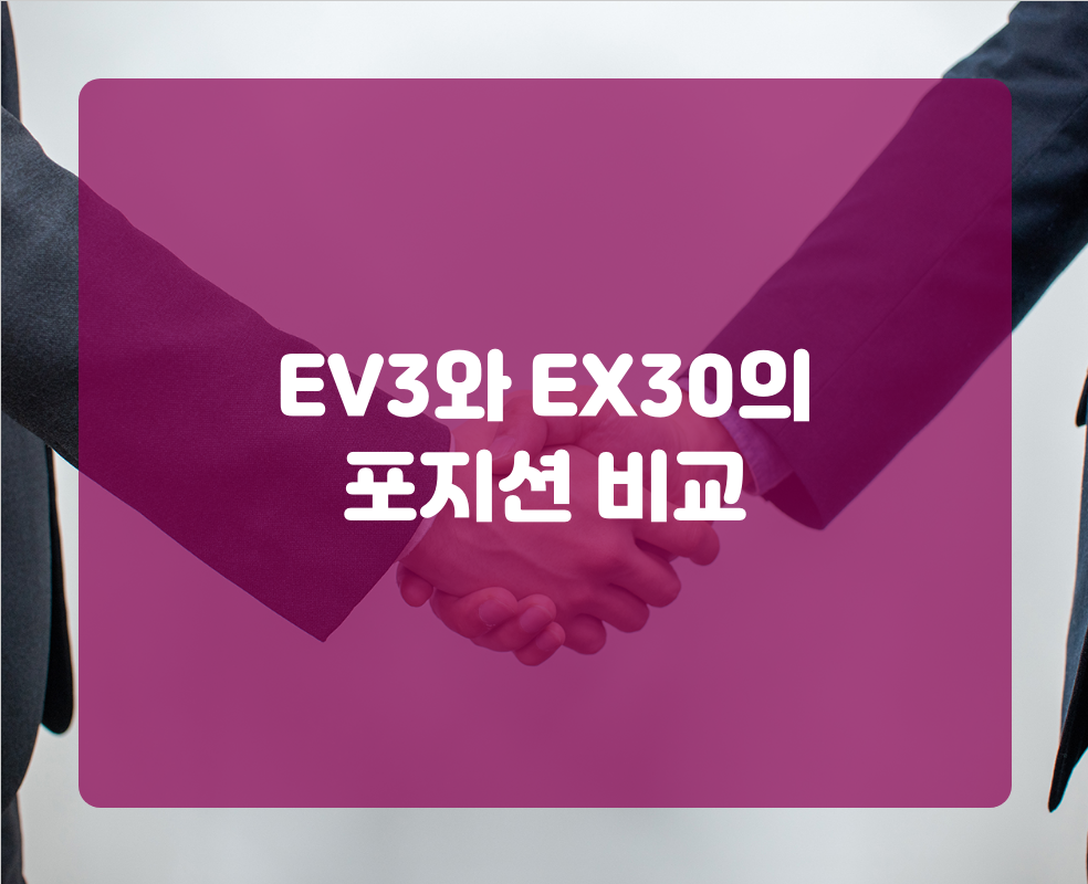 EV3와 EX30의 포지션 비교