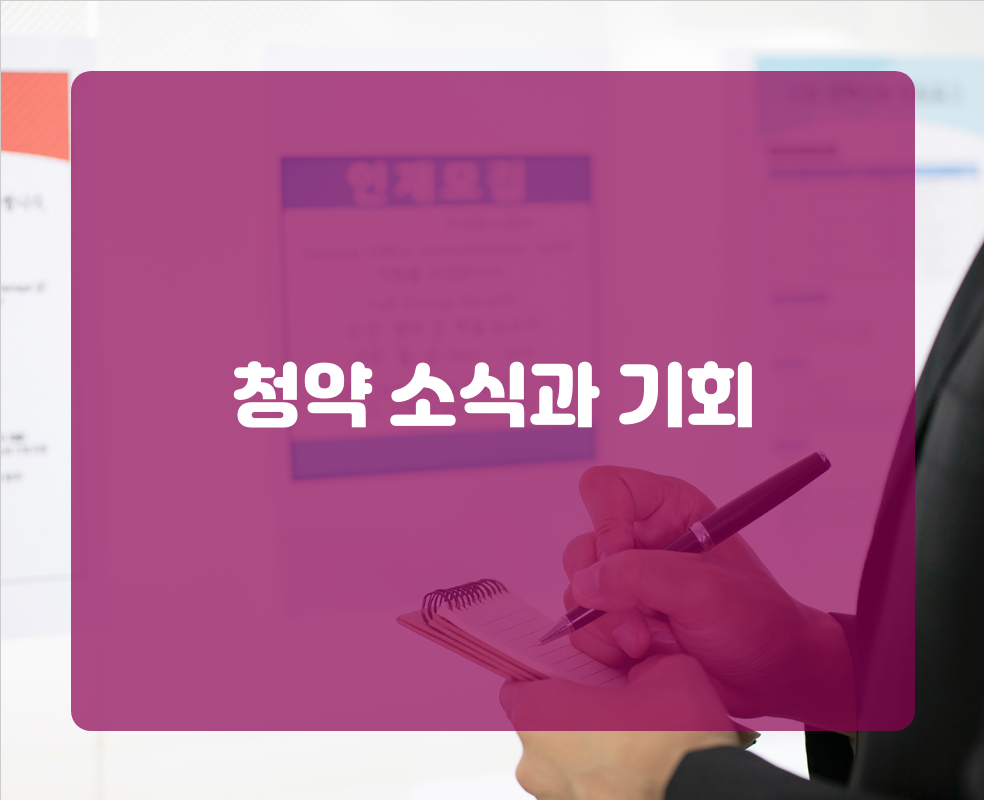 청약 소식과 기회