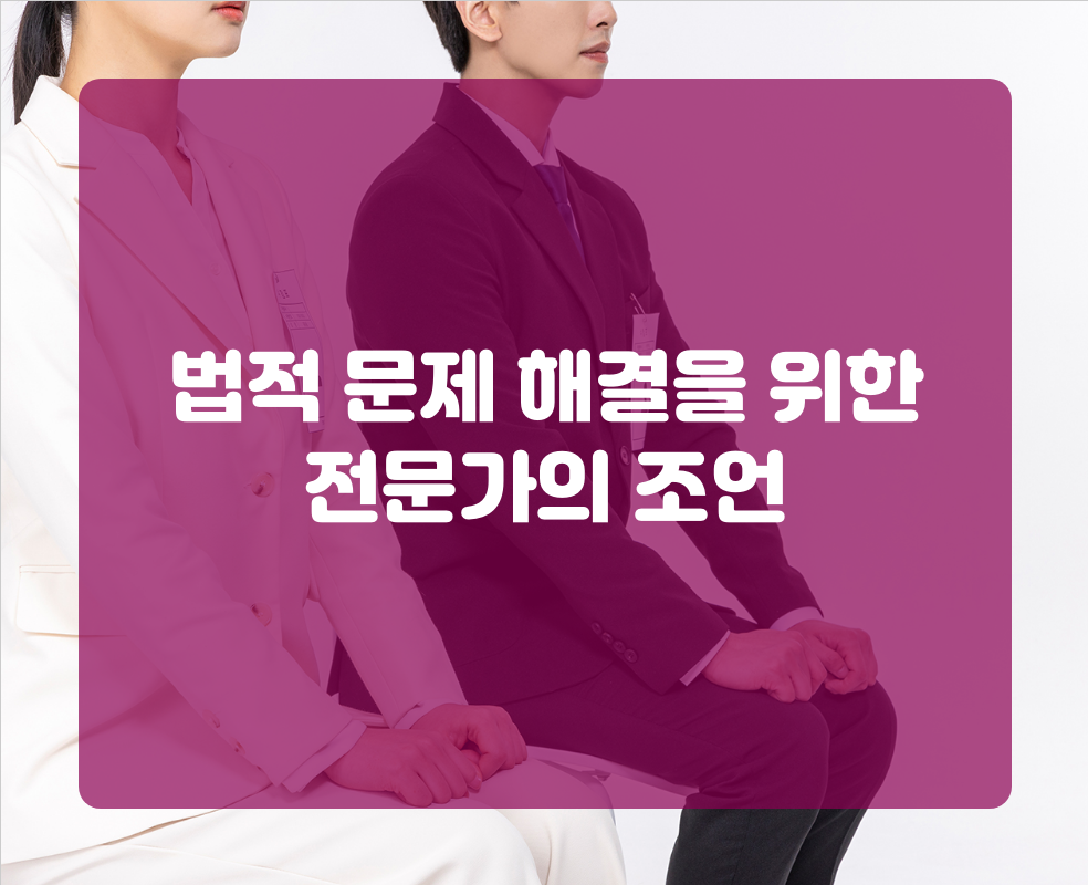 법적 문제 해결을 위한 전문가의 조언