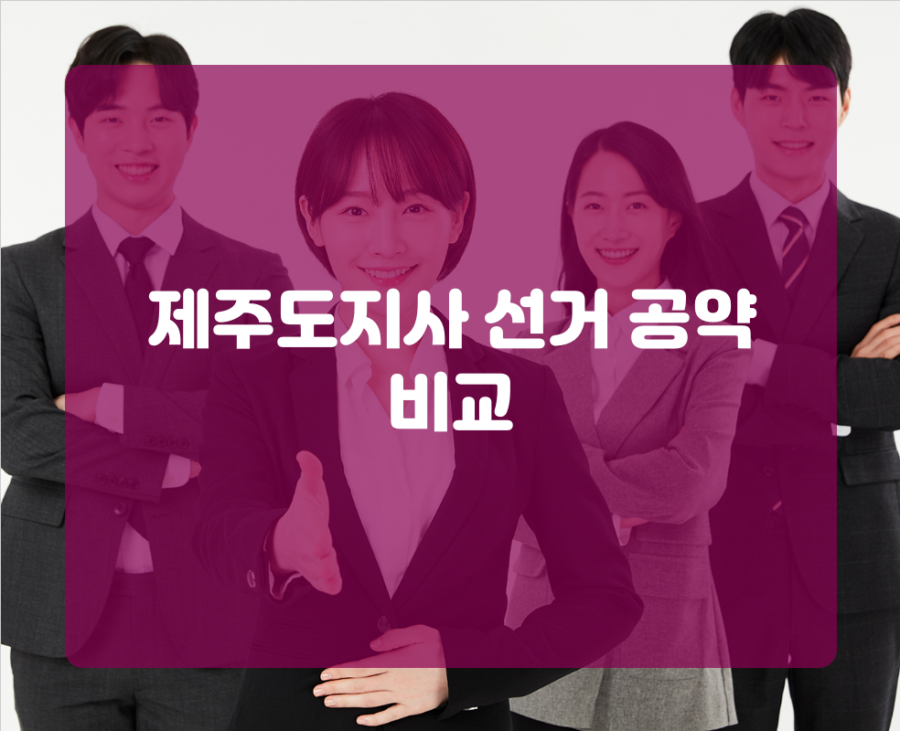 제주도지사 선거 공약 비교