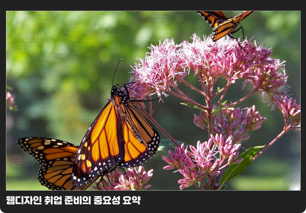 웹디자인 취업 준비의 중요성 요약