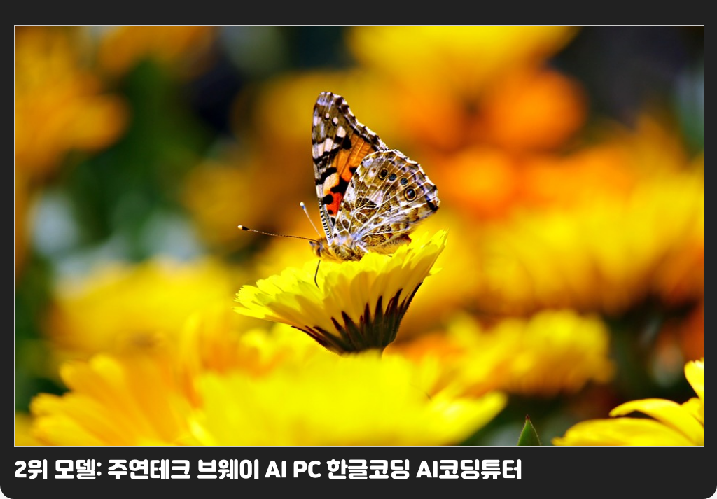 2위 모델: 주연테크 브웨이 AI PC 한글코딩 AI코딩튜터