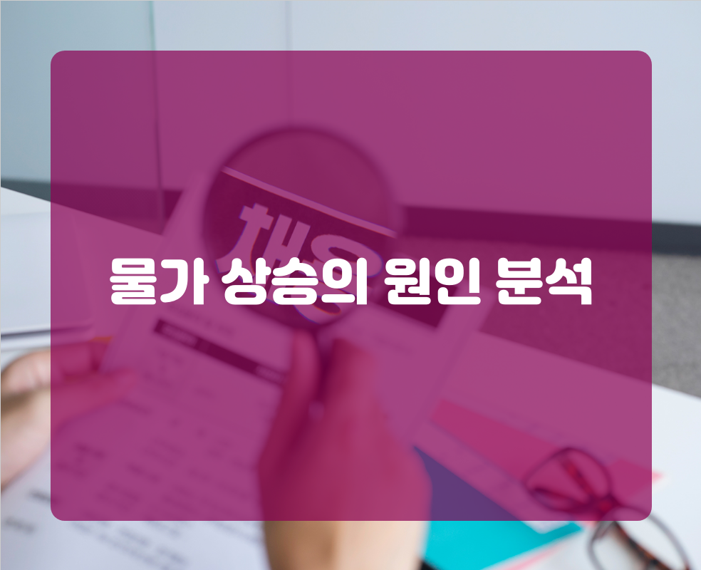 물가 상승의 원인 분석