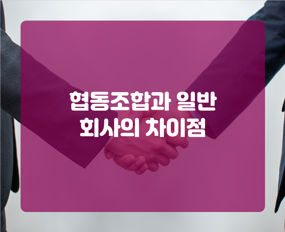 협동조합과 일반 회사의 차이점